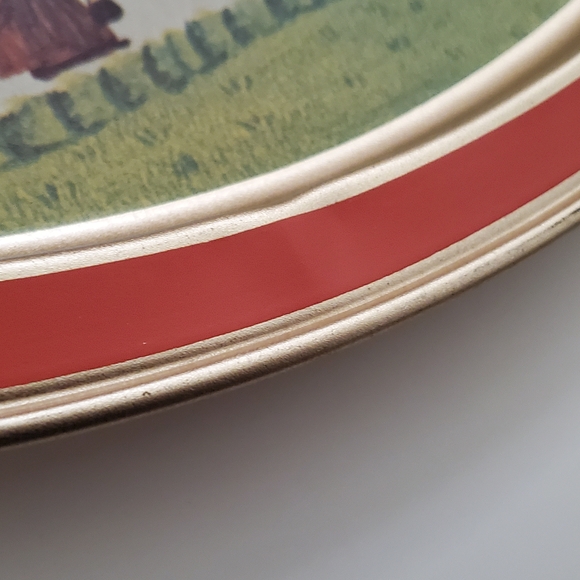 Vintage Sunshine Biscuits Tin Tray Plate Shopping on Main Street Melvin Bolstad - Picture 12 of 15